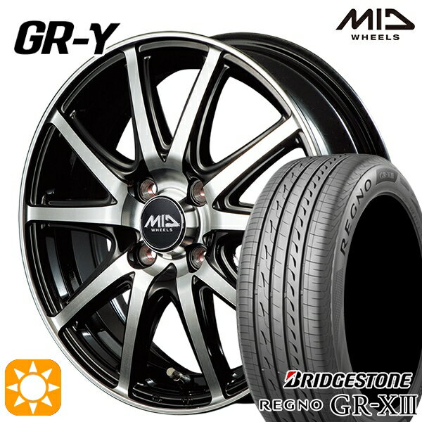 【取付対象】175/65R14 82H ブリヂストン レグノ GR-X3 MID ファイナルスピード GR-ガンマ BP 14インチ 5.5J 4H100 サマータイヤホイールセット