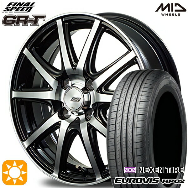 【取付対象】155/65R14 ネクセン ロードストーン ユーロビズ HP02 MID ファイナルスピード GR-ガンマ BP 14インチ 4.5J 4H100 サマータイヤホイールセット