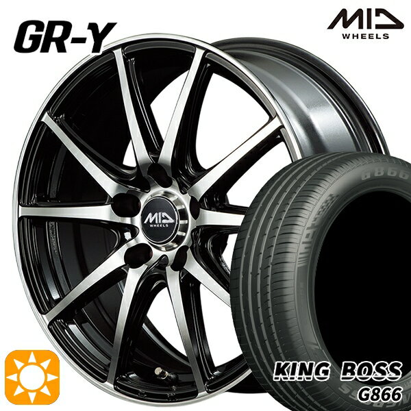 【取付対象】215/45R17 91W XL キングボス G866 MID ファイナルスピード GR-ガンマ BP 17インチ 7.0J 5H100 サマータイヤホイールセット