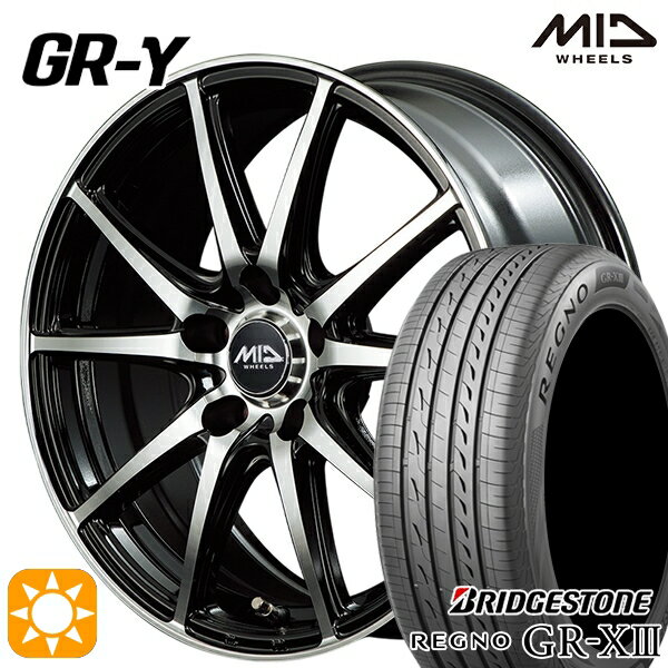 【取付対象】30/50プリウス 185/65R15 92H XL ブリヂストン レグノ GR-X3 MID ファイナルスピード GR-ガンマ BP 15インチ 6.0J 5H100 サマータイヤホイールセット