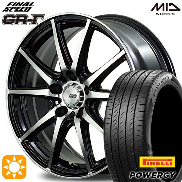 【取付対象】アイシス ノア 215/45R17 91W XL ピレリ パワジー MID ファイナルスピード GR-ガンマ BP 17インチ 7.0J 5H114.3 サマータイヤホイールセット