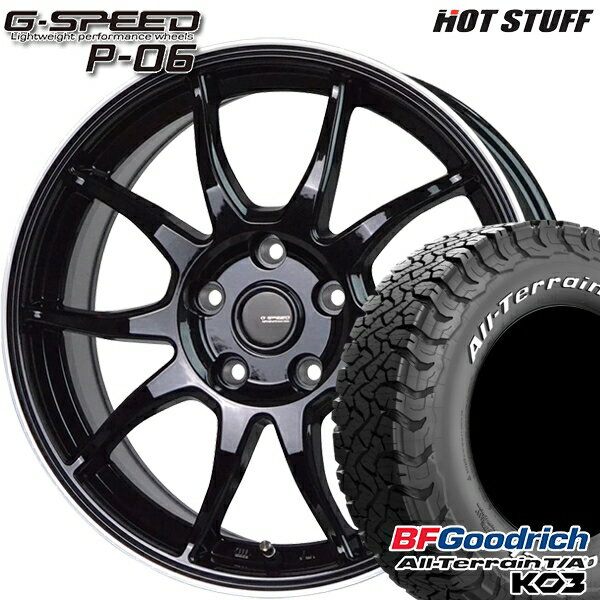 【取付対象】デリカD5 225/70R16 102/99S RWL BFグッドリッチ オールテレーン T/A KO3 HotStuff ジースピード P-06 MB/RP 16インチ 6.5J 5H114.3 サマータイヤホイールセット