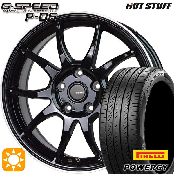 【取付対象】プリウスα ストリーム 205/60R16 92H ピレリ パワジー HotStuff ジースピード P-06 MB/RP 16インチ 6.5J 5H114.3 サマータイヤホイールセット