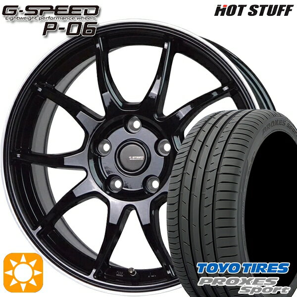 【取付対象】アイシス ノア 215/45R17 91W トーヨー プロクセススポーツ HotStuff ジースピード P-06 MB/RP 17インチ 7.0J 5H114.3 サマータイヤホイールセット