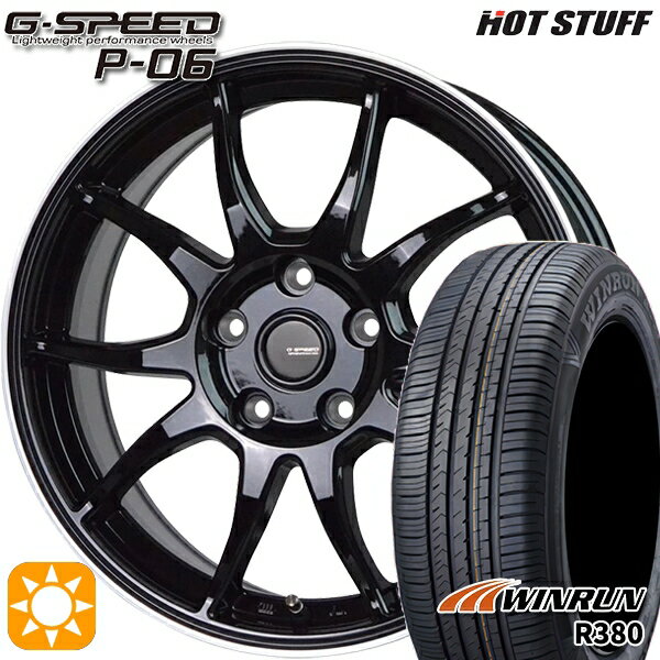 【取付対象】エスティマ ヤリスクロス 215/60R16 95H ウィンラン R380 HotStuff ジースピード P-06 MB/RP 16インチ 6.5J 5H114.3 サマータイヤホイールセット