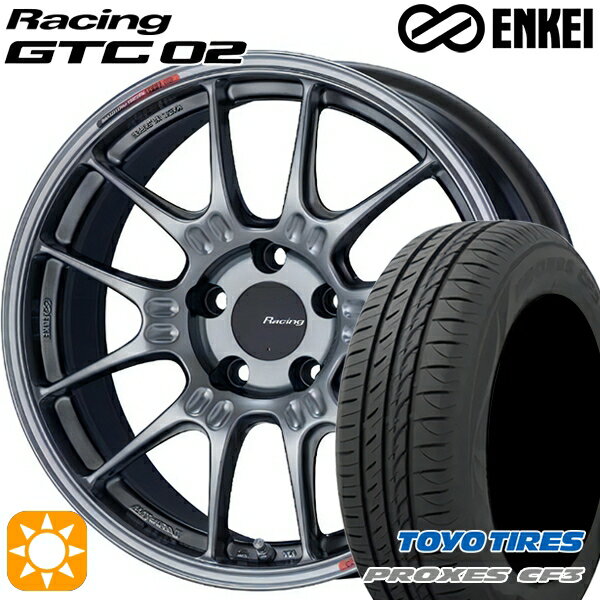 【取付対象】マークX スカイライン 225/45R18 95W XL トーヨー プロクセス CF3 ENKEI エンケイ レーシング GTC02 ハイパーシルバー 18インチ 7.5J 5H114.3 サマータイヤホイールセット