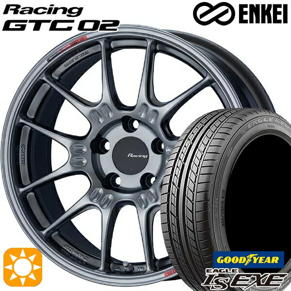 【取付対象】ノア ヴォクシー 215/35R19 85W XL グッドイヤー イーグル LSEXE ENKEI エンケイ レーシング GTC02 ハイパーシルバー 19インチ 7.5J 5H100 サマータイヤホイールセット