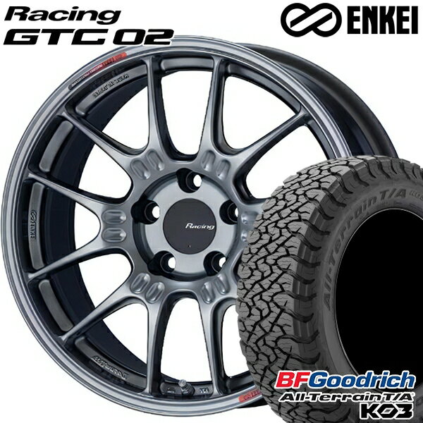 【取付対象】225/65R17 107/103S RBL BFグッドリッチ オールテレーン T/A KO3 ENKEI エンケイ レーシング GTC02 ハイパーシルバー 17インチ 7.5J 5H114.3 サマータイヤホイールセット
