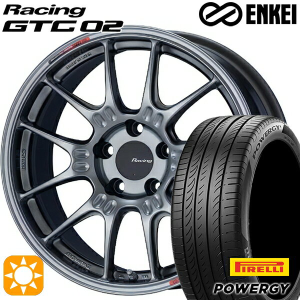 【取付対象】225/40R18 92W XL ピレリ パワジー ENKEI エンケイ レーシング GTC02 ハイパーシルバー 18インチ 7.5J 5H114.3 サマータイヤホイールセット