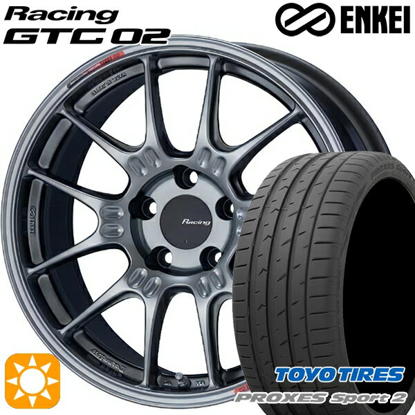 【取付対象】225/40R18 92Y XL トーヨー プロクセススポーツ2 ENKEI エンケイ レーシング GTC02 ハイパーシルバー 18インチ 7.5J 5H114.3 サマータイヤホイールセット
