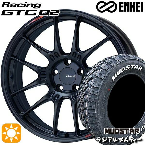 【取付対象】225/65R17 102T マッドスター ラジアルM/T ENKEI エンケイ レーシング GTC02 マットブラック 17インチ 7.5J 5H114.3 サマータイヤホイールセット