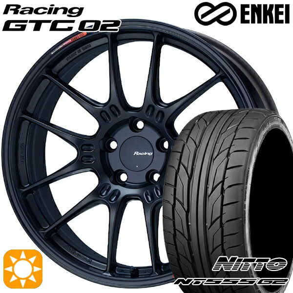 【取付対象】C-HR カローラクロス 225/45R19 96Y XL ニットー NT555 G2 ENKEI エンケイ レーシング GTC02 マットブラック 19インチ 8.0J 5H114.3 サマータイヤホイールセット
