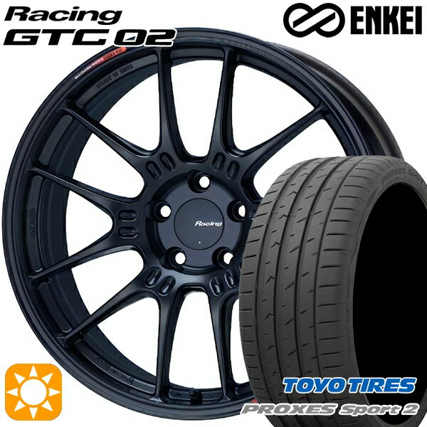 【取付対象】225/35R19 88Y XL トーヨー プロクセススポーツ2 ENKEI エンケイ レーシング GTC02 マットブラック 19インチ 8.0J 5H114.3 サマータイヤホイールセット