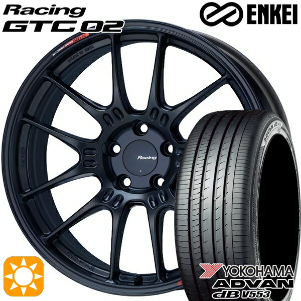 【取付対象】マツダ6 エクストレイル 225/60R18 104W XL ヨコハマ アドバンデシベル V553 ENKEI エンケイ レーシング GTC02 マットブラック 18インチ 7.5J 5H114.3 サマータイヤホイールセット