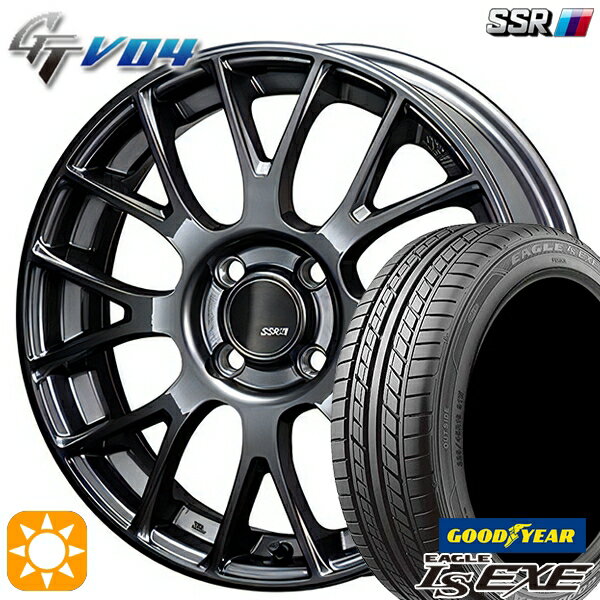 【取付対象】195/45R16 84W XL グッドイヤー イーグル LSEXE SSR GTV04 メタリックグレー 16インチ 6.0J 4H100 サマータイヤホイールセット