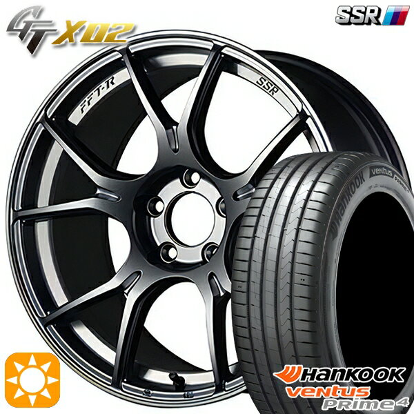 【取付対象】185/55R16 83H ハンコック veNtus PRime4 K135 SSR GTX02 ダークシルバー 16インチ 6.5J 4H100 サマータイヤホイールセット