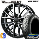 アクア ヤリス 195/50R16 84H グッドイヤー ベクター フォーシーズンズ HotStuff ホットスタッフ プレシャス アスト M1 16インチ 6.0J 4H100 メタリックブラックポリッシュ オールシーズンタイヤホイールセット