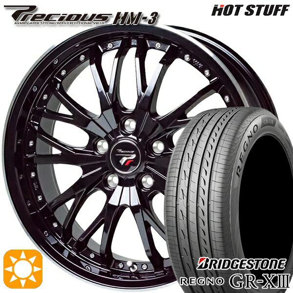 【取付対象】ジェイド アクセラ 225/40R18 88W ブリヂストン レグノ GR-X3 HotStuff プレシャス HM-3 MB/RP 18インチ 7.0J 5H114.3 サマータイヤホイールセット