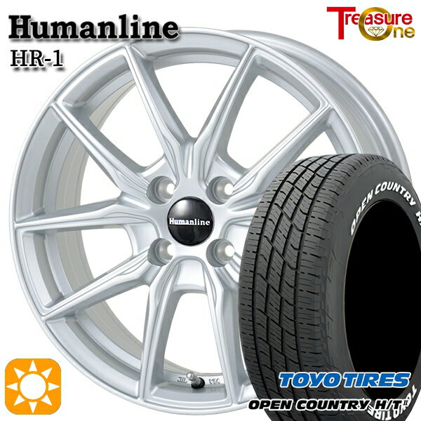 【取付対象】フィット アクア 185/60R15 84H トーヨー オープンカントリー H/T2 WL トレジャーワン ヒューマンライン HR1 シルバー 15インチ 5.5J 4H100 サマータイヤホイールセット