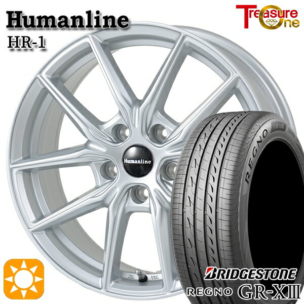 【取付対象】エスティマ ヤリスクロス 215/60R16 95V ブリヂストン レグノ GR-X3 トレジャーワン ヒューマンライン HR1 シルバー 16インチ 6.5J 5H114.3 サマータイヤホイールセット