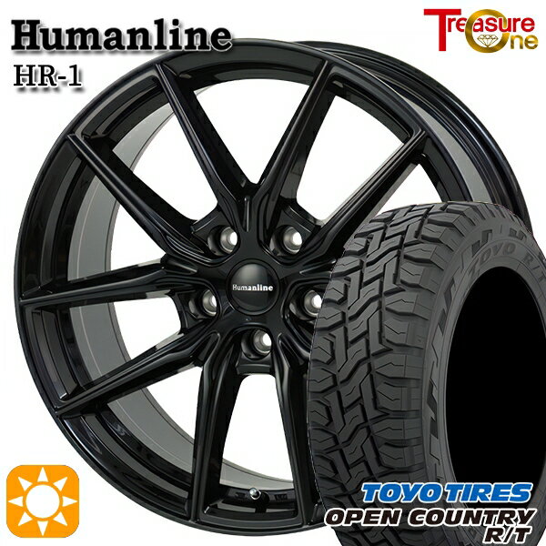 【取付対象】デリカD5 215/70R16 100Q トーヨー オープンカントリー R/T トレジャーワン ヒューマンライン HR1 ブラック 16インチ 6.5J 5H114.3 サマータイヤホイールセット