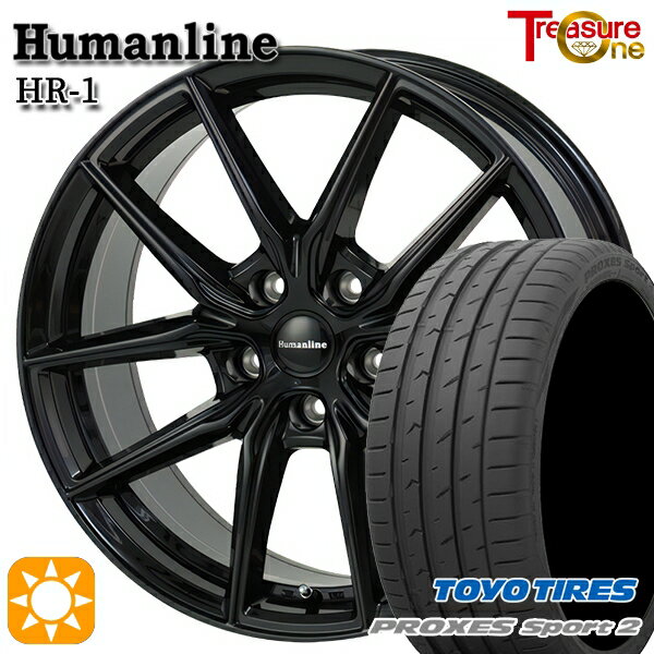 【取付対象】20/30系アルファードヴェルファイア 235/50R18 101Y XL トーヨー プロクセススポーツ2 トレジャーワン ヒューマンライン HR1 ブラック 18インチ 8.0J 5H114.3 サマータイヤホイールセット