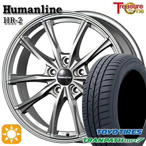 【取付対象】エスティマ ヤリスクロス 215/60R16 95H トーヨー トランパス mp7 トレジャーワン ヒューマンライン HR2 ダークグレー 16インチ 6.5J 5H114.3 サマータイヤホイールセット