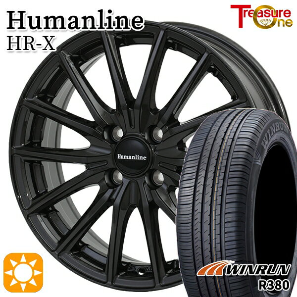 【取付対象】タンク ルーミー 165/65R14 79T ウィンラン R380 トレジャーワン ヒューマンライン HRX TB 14インチ 5.0J 4H100 サマータイヤホイールセット