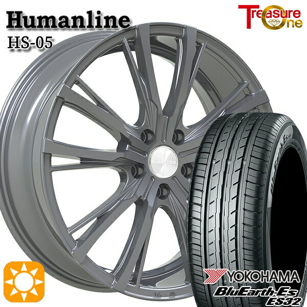 【取付対象】225/35R19 84W ヨコハマ ブルーアース ES32 トレジャーワン ヒューマンライン HS05 19インチ 7.5J 5H114.3 サマータイヤホイールセット