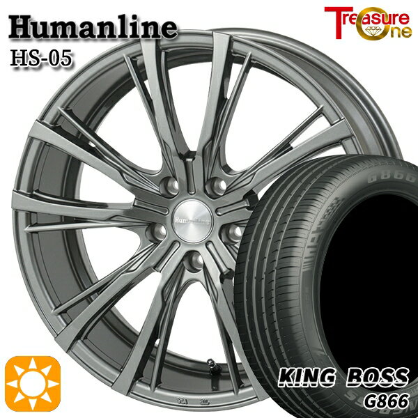 【取付対象】アルファード ヴェルファイア 245/40R19 98W XL キングボス G866 トレジャーワン ヒューマンライン HS05 19インチ 7.5J 5H114.3 サマータイヤホイールセット