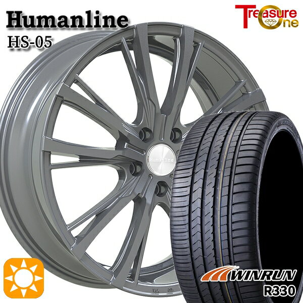 【取付対象】225/40R19 93W XL ウィンラン R330 トレジャーワン ヒューマンライン HS05 19インチ 7.5J 5H114.3 サマータイヤホイールセット