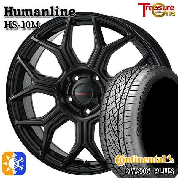 215/50R17 95W XL コンチネンタル DWS06+ トレジャーワン ヒューマンライン HS10M 17インチ 7.0J 5H100 ブラック オールシーズンタイヤホイールセット