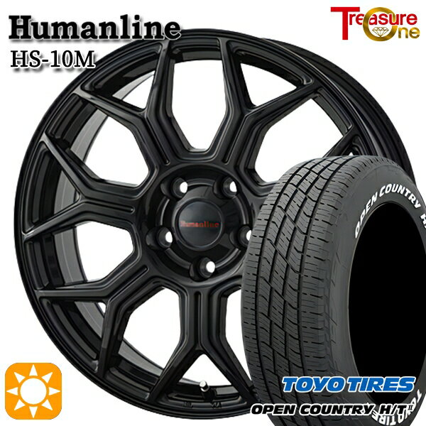 【取付対象】225/60R18 100H トーヨー オープンカントリー H/T2 WL トレジャーワン ヒューマンライン HS10M ブラック 18インチ 7.0J 5H114.3 サマータイヤホイールセット