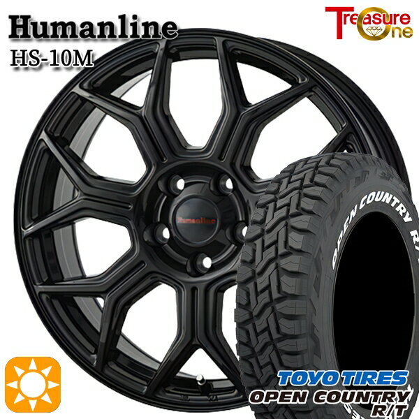 【取付対象】215/65R16 109/107Q トーヨー オープンカントリー R/T ホワイトレター トレジャーワン ヒューマンライン HS10M ブラック 16インチ 6.5J 5H114.3 サマータイヤホイールセット