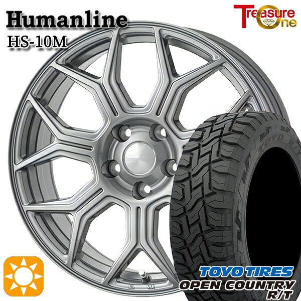 【取付対象】215/70R16 100Q トーヨー オープンカントリー R/T トレジャーワン ヒューマンライン HS10M　ダークグレー 16インチ 6.5J 5H114.3 サマータイヤホイールセット