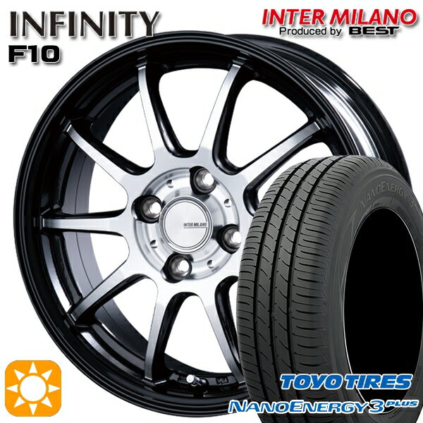 【取付対象】195/45R16 80W トーヨー ナノエナジー3プラス インターミラノ インフィニティ F10 BK/DP 16インチ 6.0J 4H100 サマータイヤホイールセット