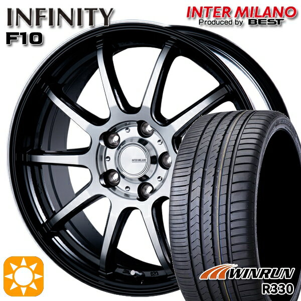 【取付対象】セレナ 215/40R18 89W XL ウィンラン R330 インターミラノ インフィニティ F10 BK/DP 18インチ 7.0J 5H114.3 サマータイヤホイールセット