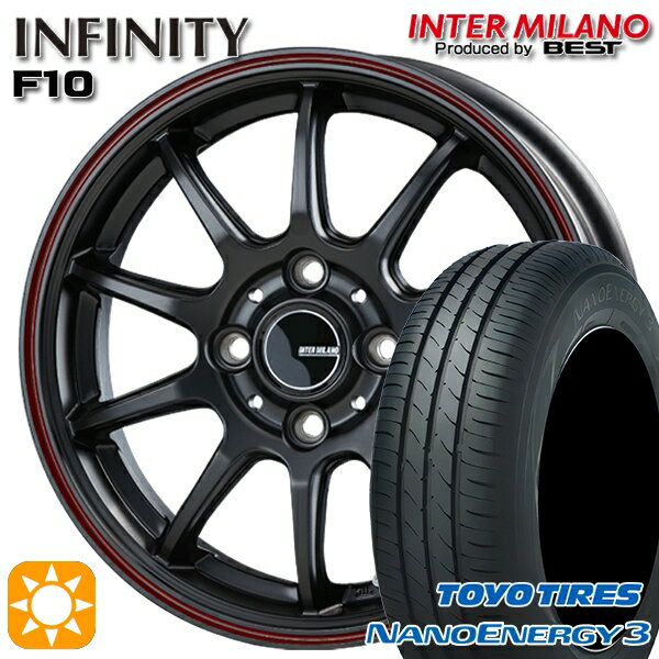 【取付対象】165/55R15 75V トーヨー ナノエナジー3 インターミラノ インフィニティ F10 MBK/FR 15インチ 4.5J 4H100 サマータイヤホイールセット