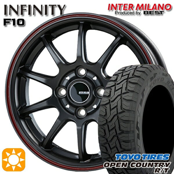 【取付対象】N-BOX 155/65R14 75Q トーヨー オープンカントリー R/T インターミラノ インフィニティ F10 MBK/FR 14インチ 4.5J 4H100 サマータイヤホイールセット