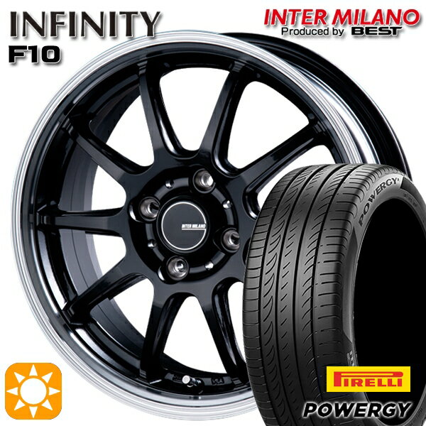 【取付対象】マツダ2 ノート 185/65R15 88H ピレリ パワジー インターミラノ インフィニティ F10 BK/RP 15インチ 5.5J 4H100 サマータイヤホイールセット