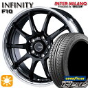 【取付対象】リーフ レヴォーグ 215/50R17 95V XL グッドイヤー イーグル LSEXE インターミラノ インフィニティ F10 BK/RP 17インチ 7.0J 5H114.3 サマータイヤホイールセット