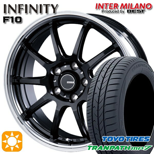 【取付対象】225/55R18 98V トーヨー トランパス mp7 インターミラノ インフィニティ F10 BK/RP 18インチ 8.0J 5H114.3 サマータイヤホイールセット