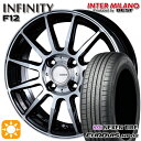 【取付対象】155/65R14 ネクセン ロードストーン ユーロビズ HP02 インターミラノ インフィニティ F12 BK/P 14インチ 4.5J 4H100 サマータイヤホイールセット