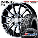 【取付対象】LT215/70R16 100/97R RWL BFグッドリッチ オールテレーン T/A KO2 インターミラノ インフィニティ F12 BK/P 16インチ 6.0J 4H100 サマータイヤホイールセット