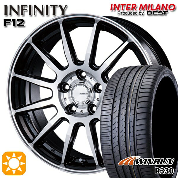 【取付対象】セレナ 215/40R18 89W XL ウィンラン R330 インターミラノ インフィニティ F12 BK/P 18インチ 7.0J 5H114.3 サマータイヤホイールセット