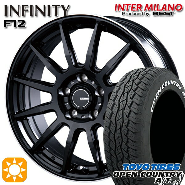 【取付対象】235/60R18 103H トーヨー オープンカントリーA/T EX インターミラノ インフィニティ F12 BK/FP 18インチ 7.0J 5H114.3 サマータイヤホイールセット