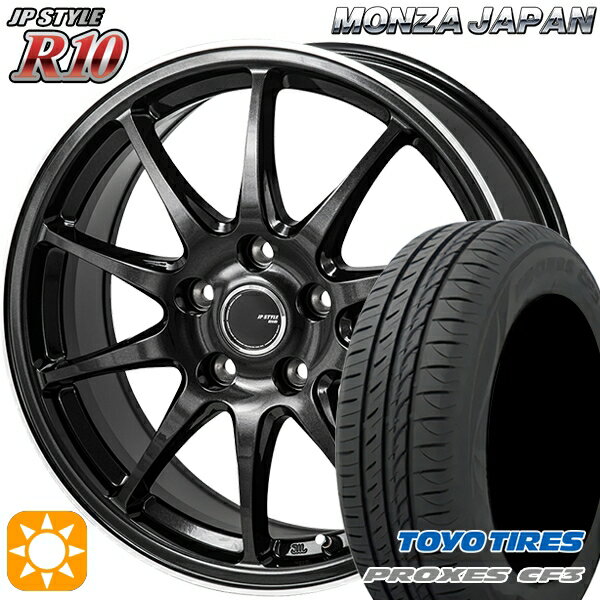 【取付対象】エスクァイア セレナ 195/65R15 91H トーヨー プロクセス CF3 モンツァ JPスタイル R10 15インチ 6.0J 5H114.3 サマータイヤホイールセット