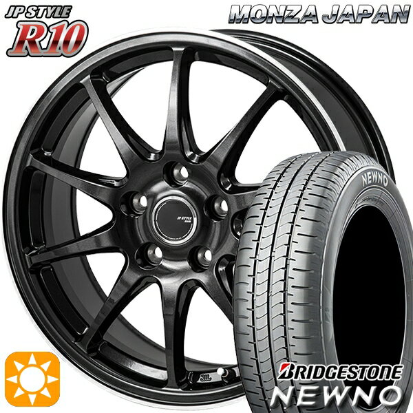 【取付対象】205/55R16 91V ブリヂストン ニューノ モンツァ JPスタイル R10 16インチ 6.5J 5H114.3 サマータイヤホイールセット