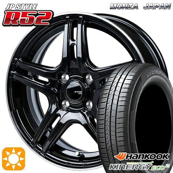 【取付対象】165/50R15 72V ハンコック KlnERGy ECO2 K435 モンツァ JPスタイル R52 15インチ 4.5J 4H100 サマータイヤホイールセット