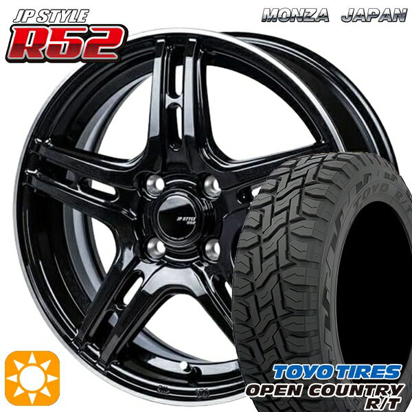 【取付対象】155/65R14 75Q トーヨー オープンカントリー R/T モンツァ JPスタイル R52 14インチ 4.5J 4H100 サマータイヤホイールセット